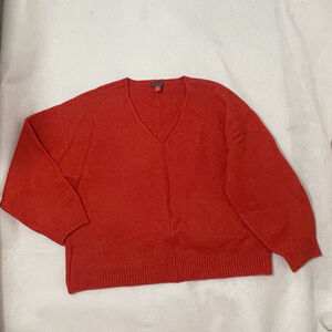 Vince Camuto Women’s Sweater Long Sleeve Pullover V-neck Coral Sz L